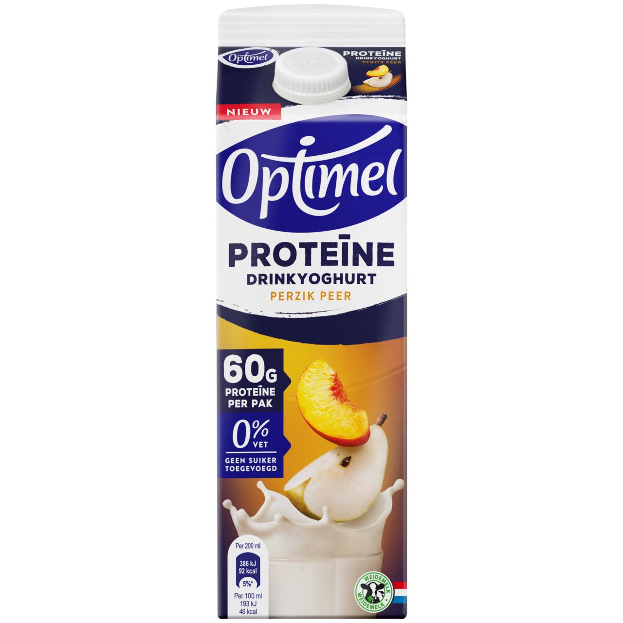 Optimel Drinkyoghurt Proteïne Peer Perzik 6 x 1 l