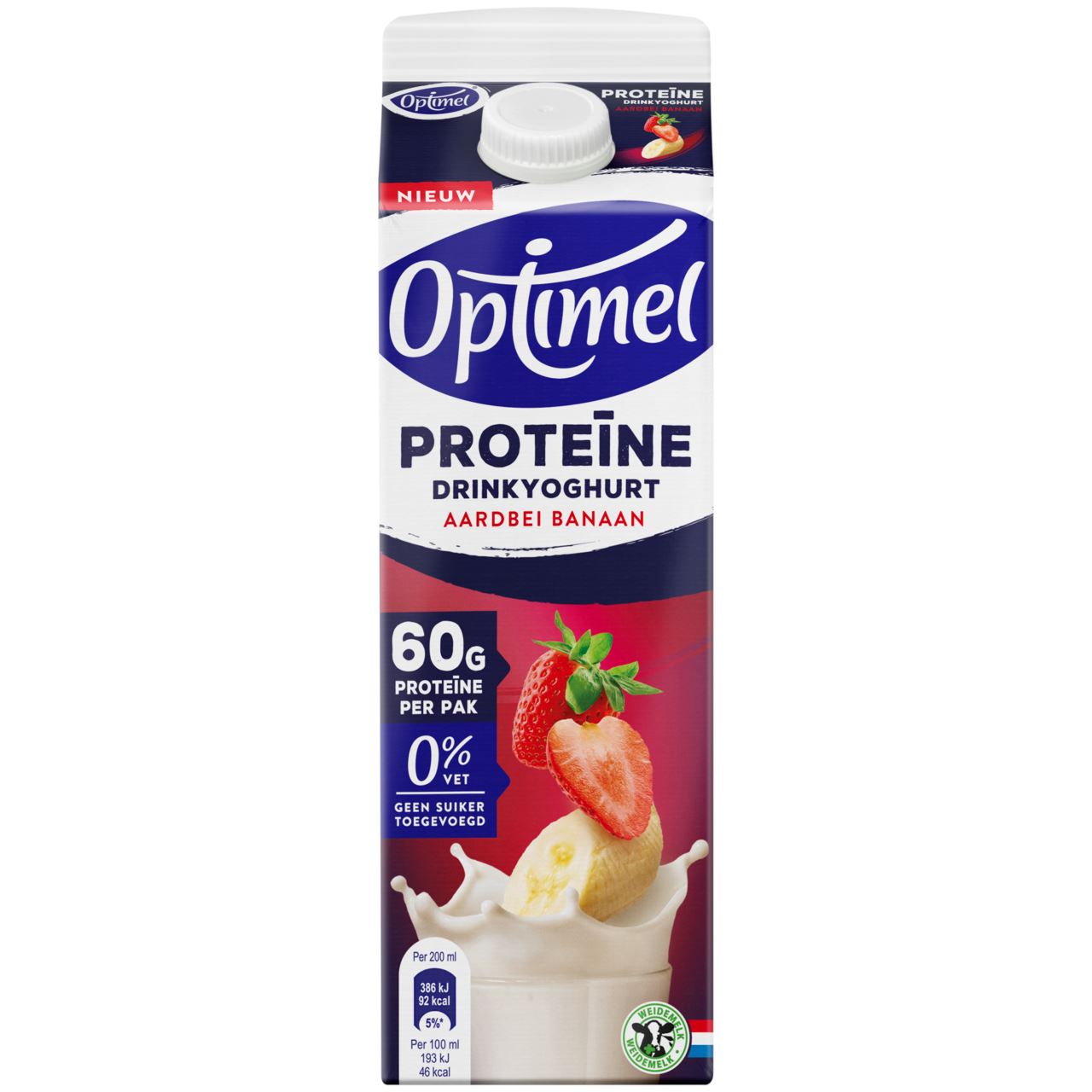 Optimel Drinkyoghurt Proteïne Aardbei 6 x 1 l