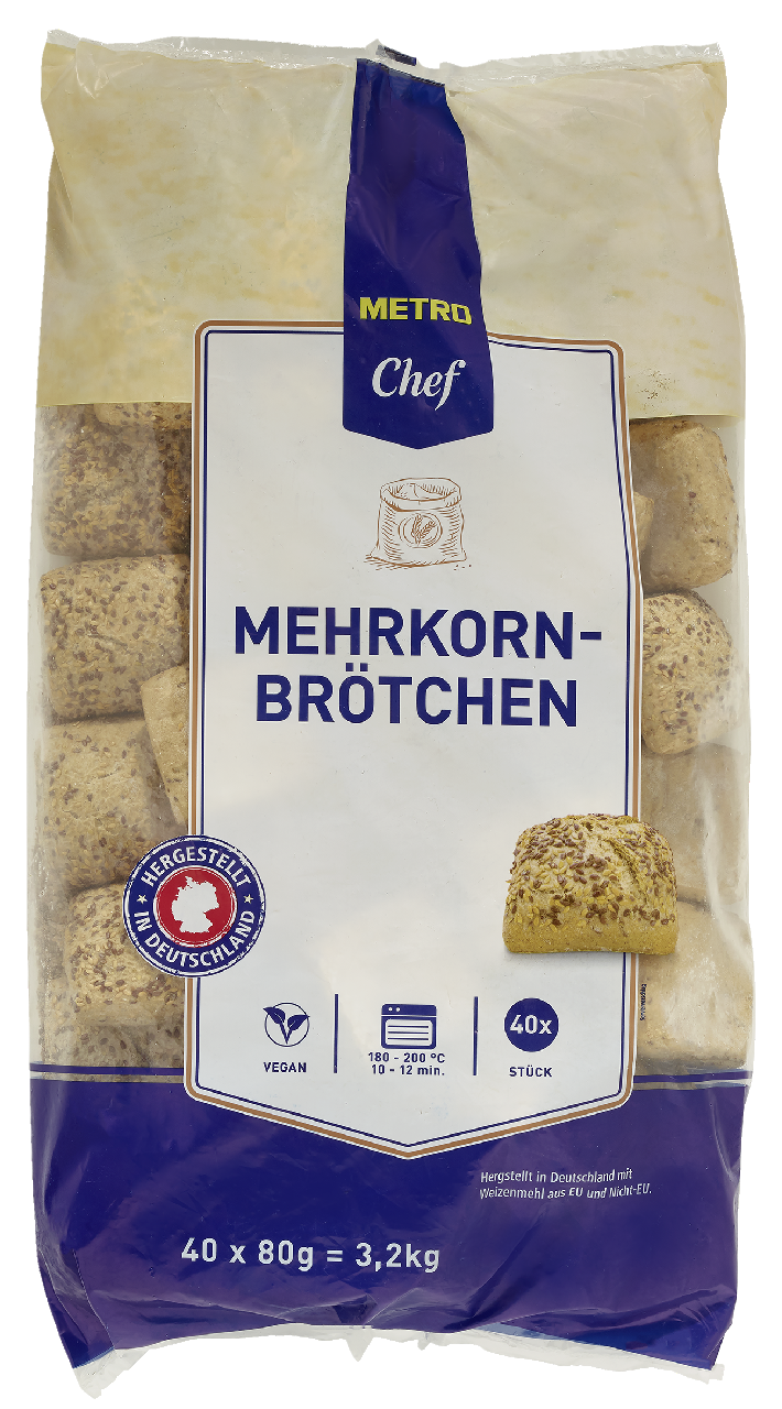 METRO Chef Meergranen Broodjes 40 x 80 g
