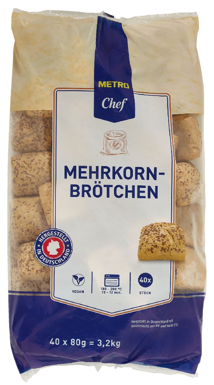 METRO Chef Meergranen Broodjes 40 x 80 g