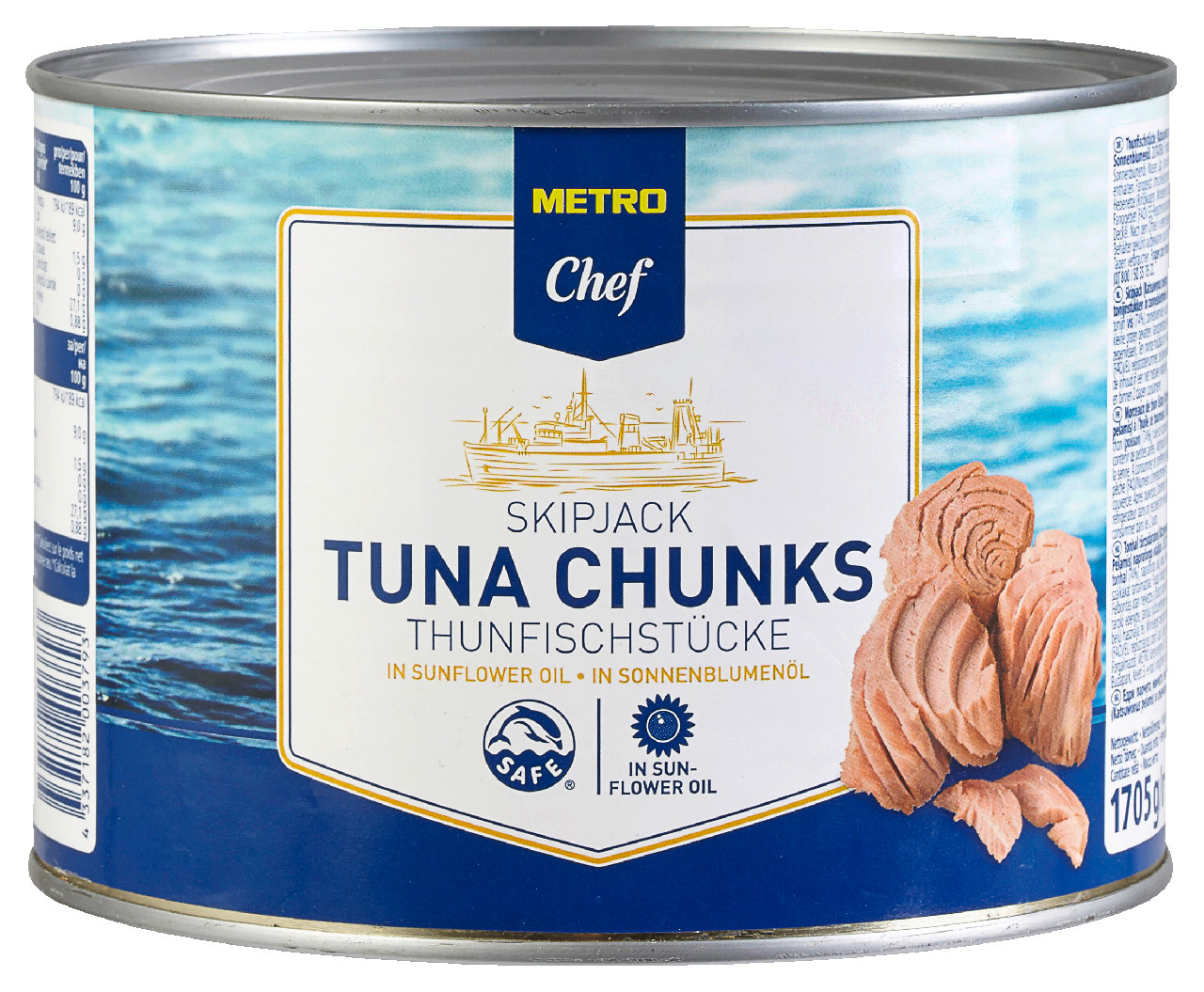 METRO Chef Tonijnstukken in Zonnebloemolie 1,7 kg *