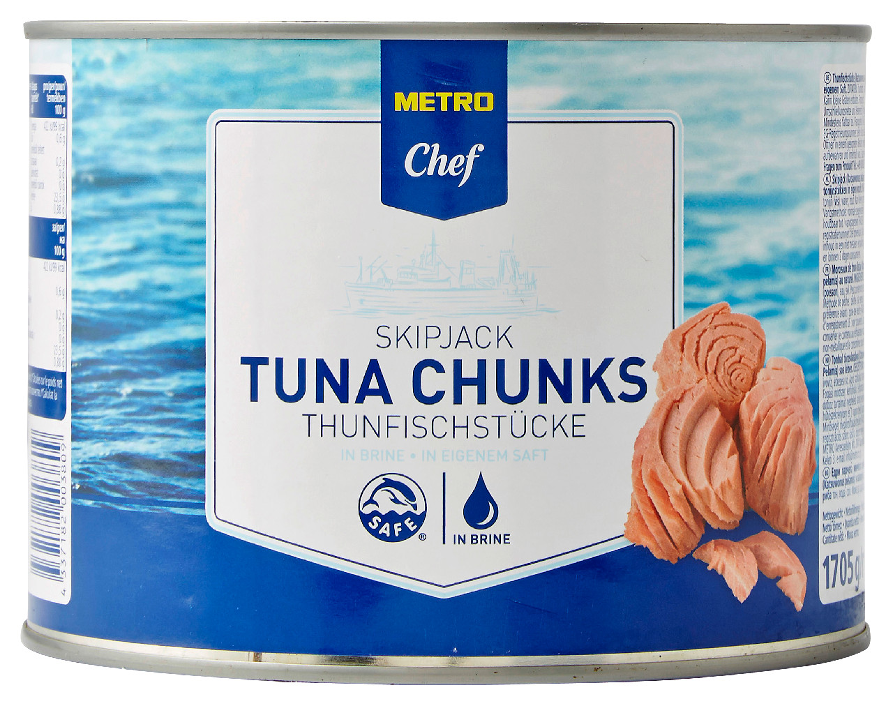 METRO Chef Tonijnstukken in Water 1,7 kg *