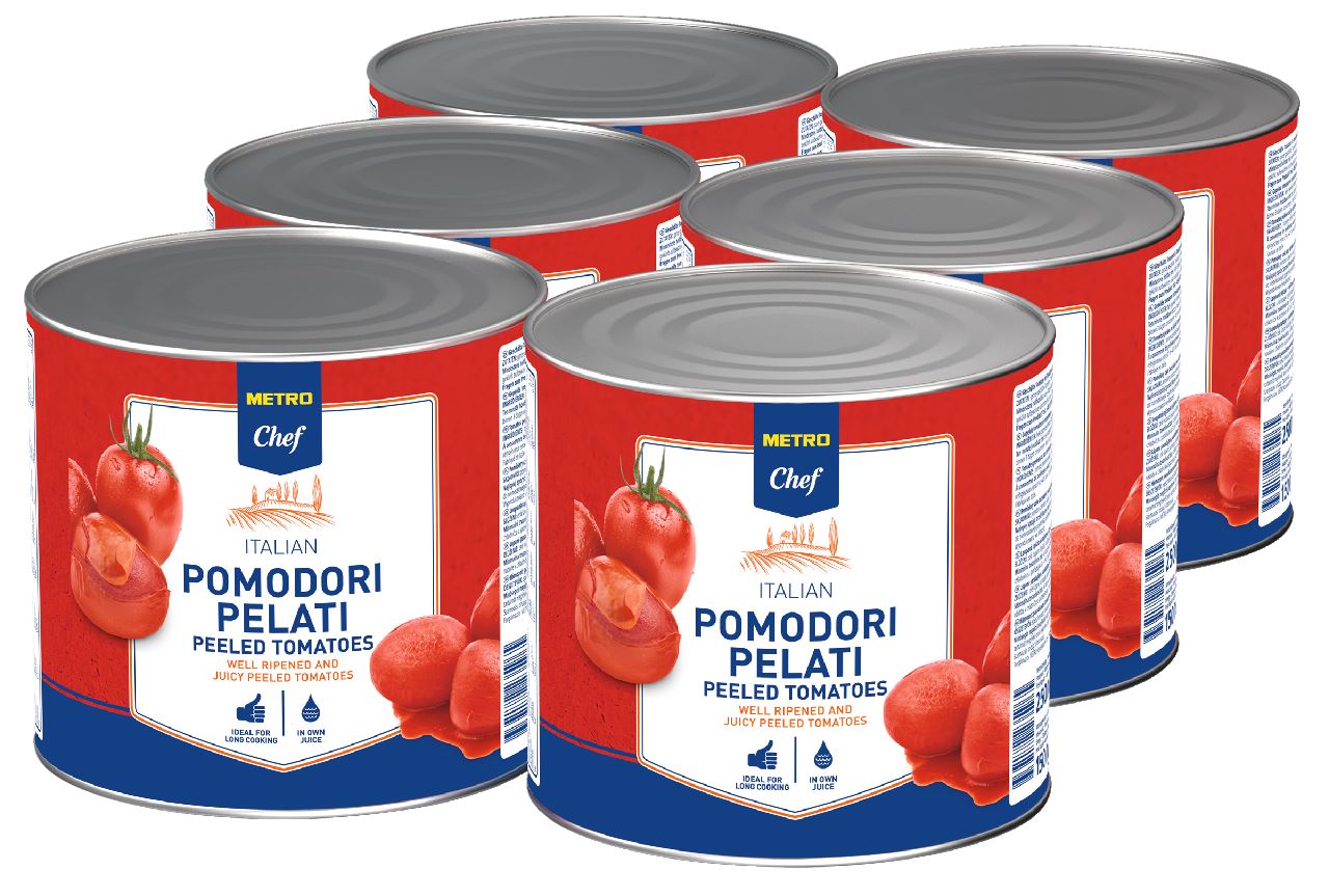 METRO Chef Gepelde Tomaten 6 x 2,5 kg