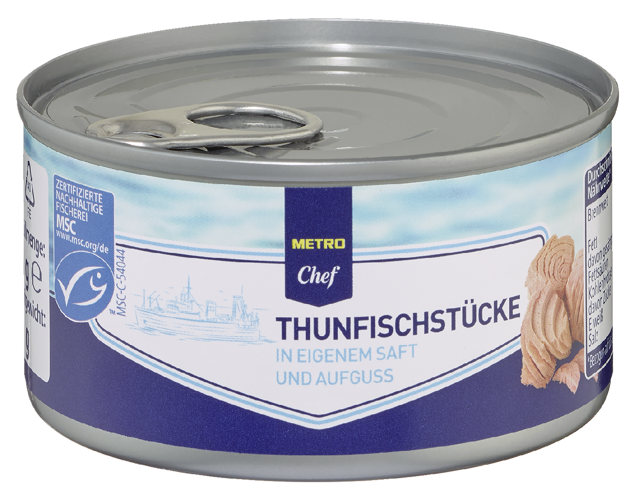 METRO Chef Tonijnstukken in Water 185 g