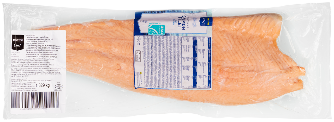 METRO Chef Noorse Zalmfilet Trim D ASC 1 kg