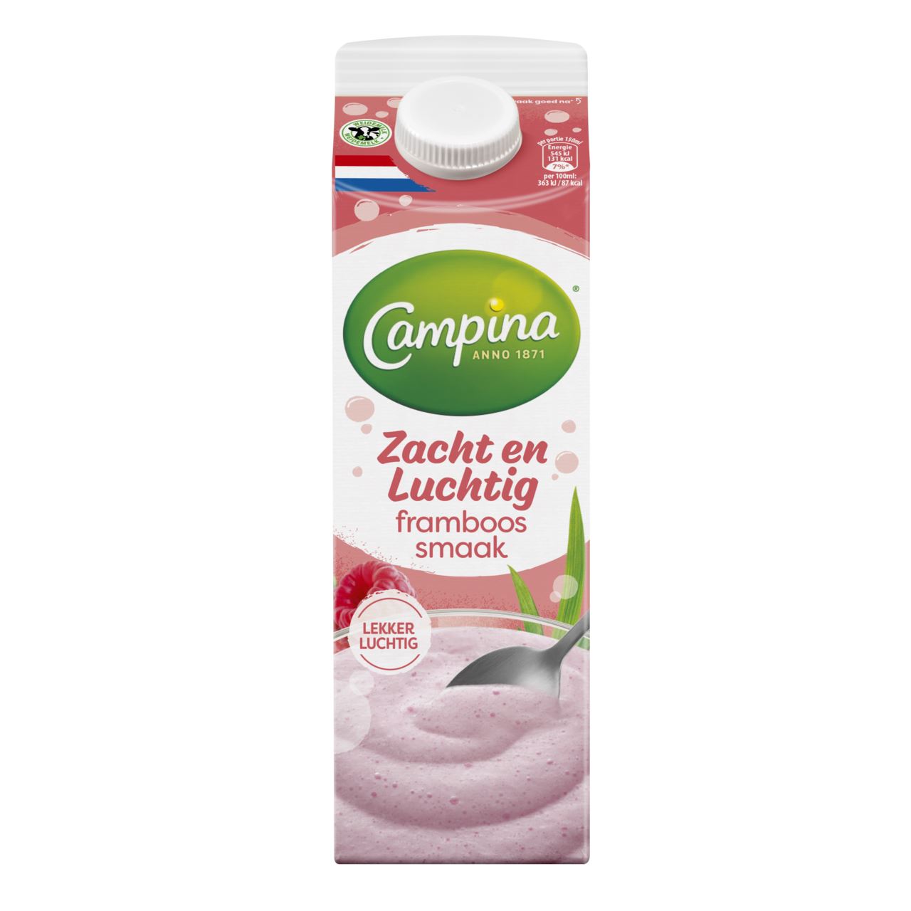 Campina Zacht & Luchtig Framboos 6 x 1 l