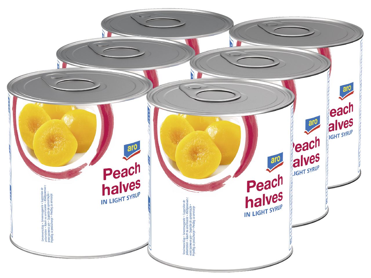 aro Halve Perzik 6 x 850 ml