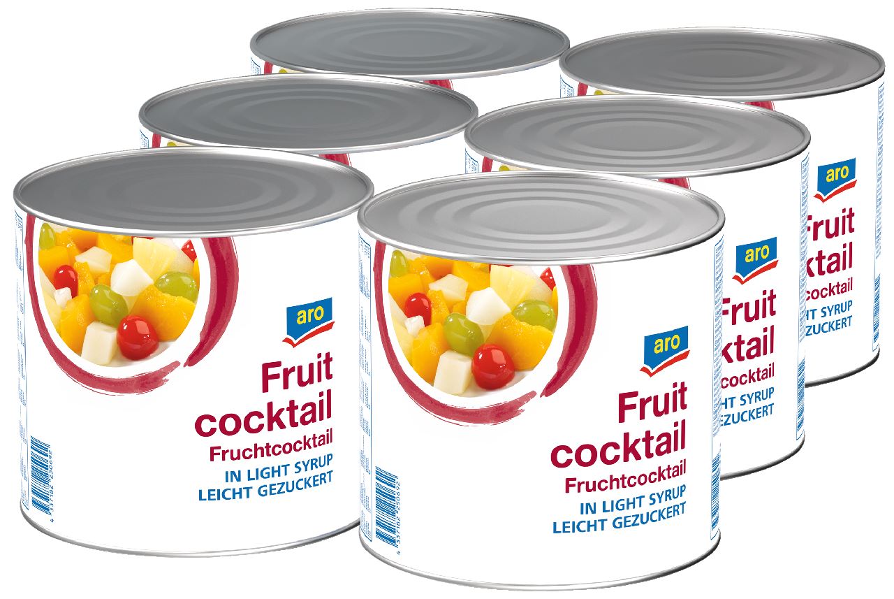 aro Fruit Cocktail op lichte siroop 6 x 2,65 l