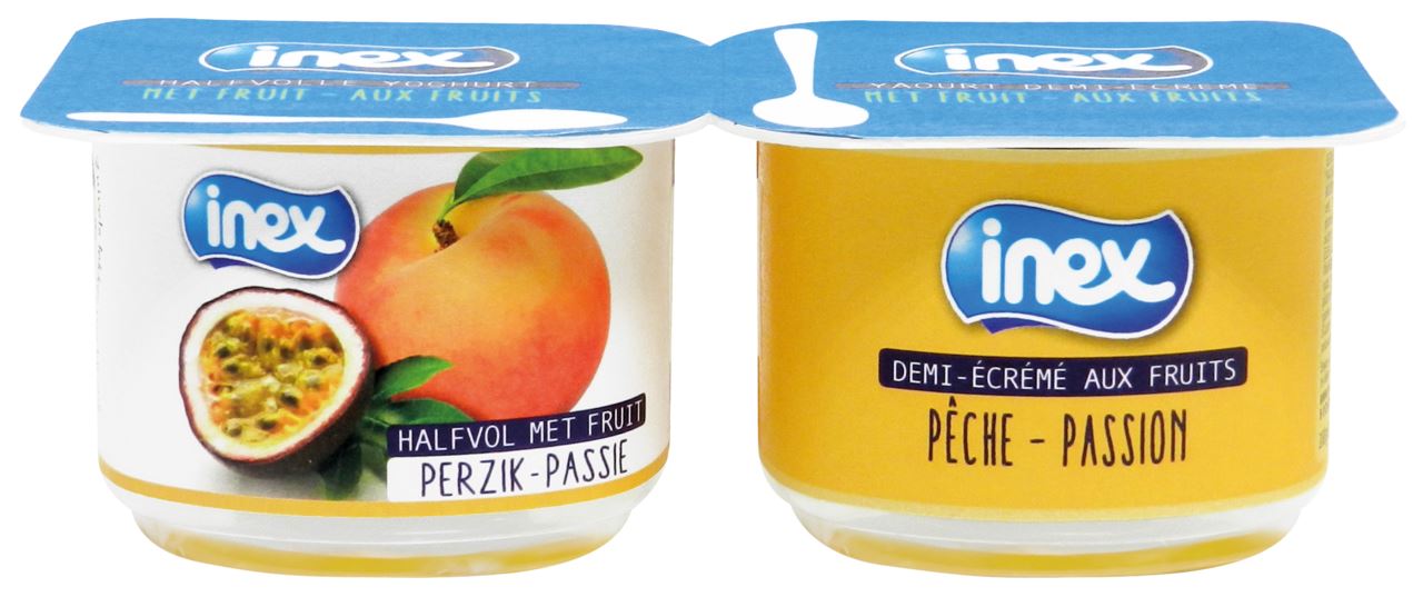 Inex Fruityoghurt Perzik-Passievrucht 2 x 100 g