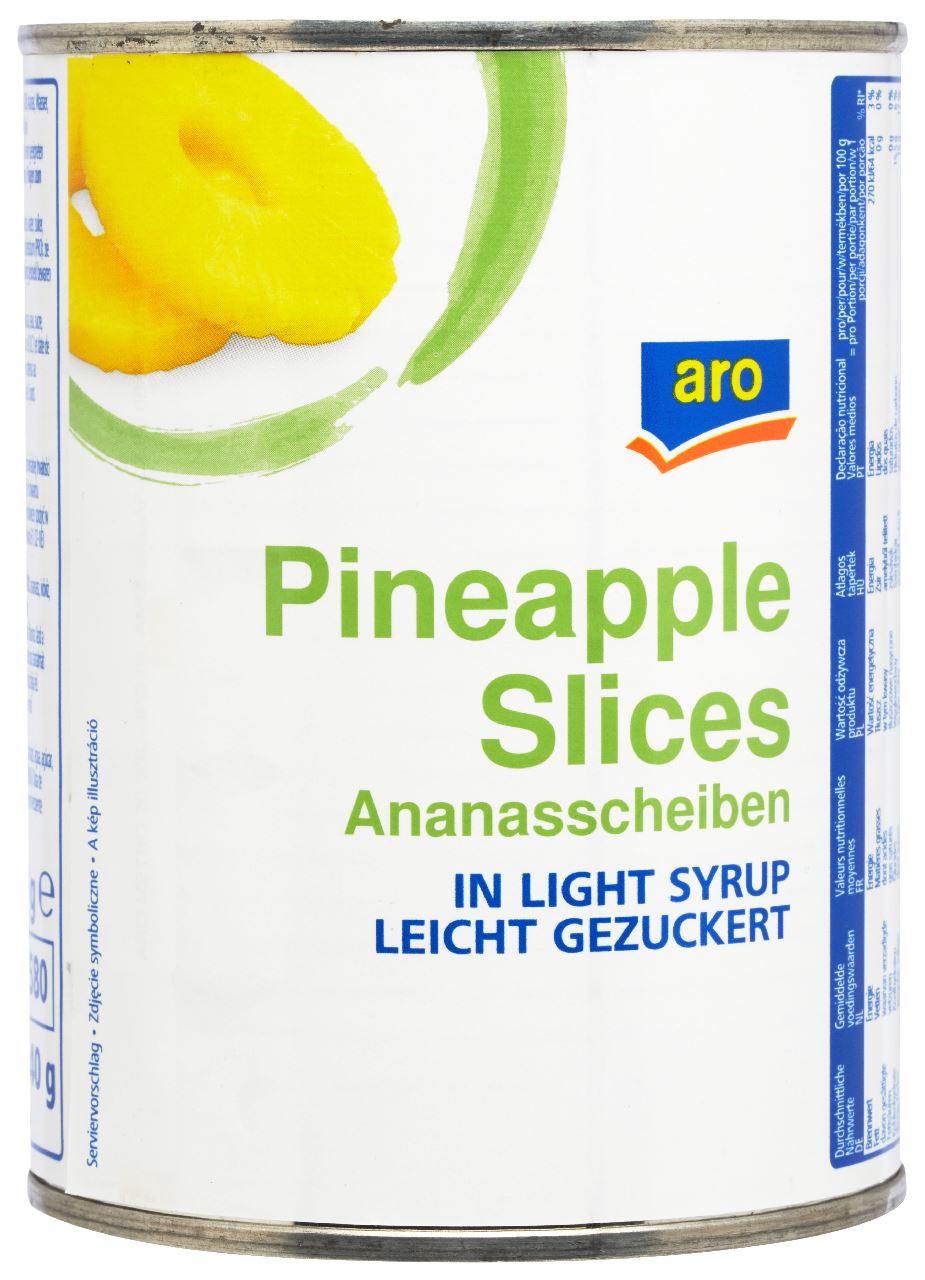 aro Ananasschijfjes op lichte siroop 580 ml