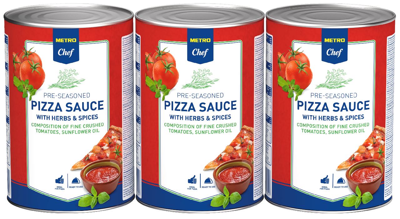 METRO Chef Pizza Saus Kruiden 3 x 4,1 kg
