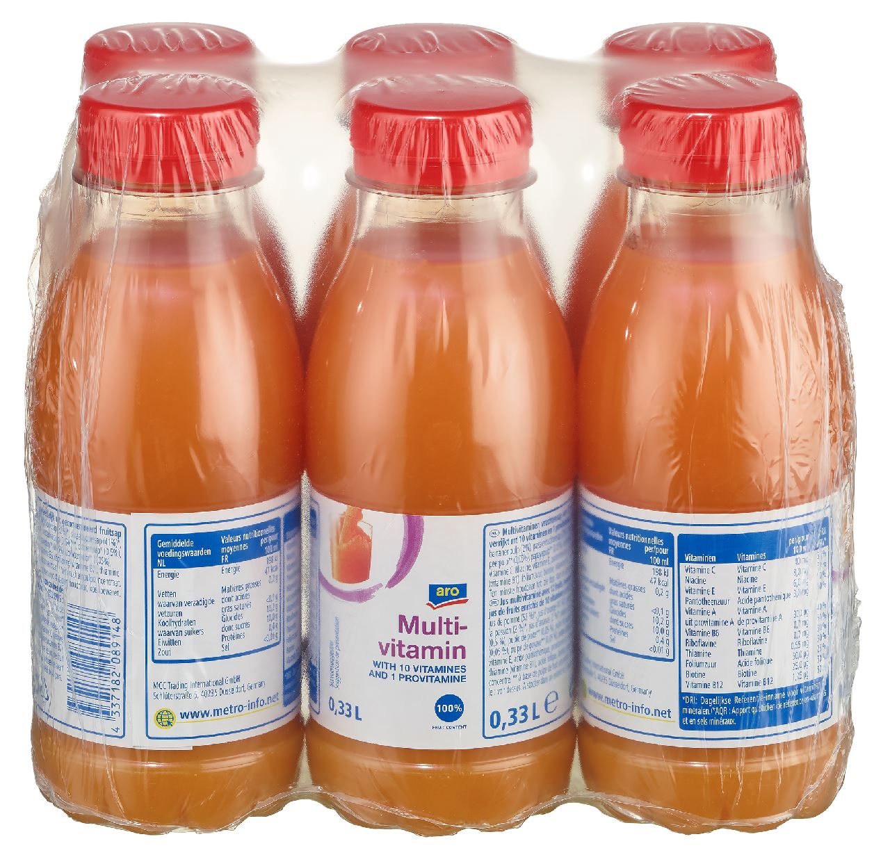 aro Multi-vitamin Juice pet 6 x 33 cl