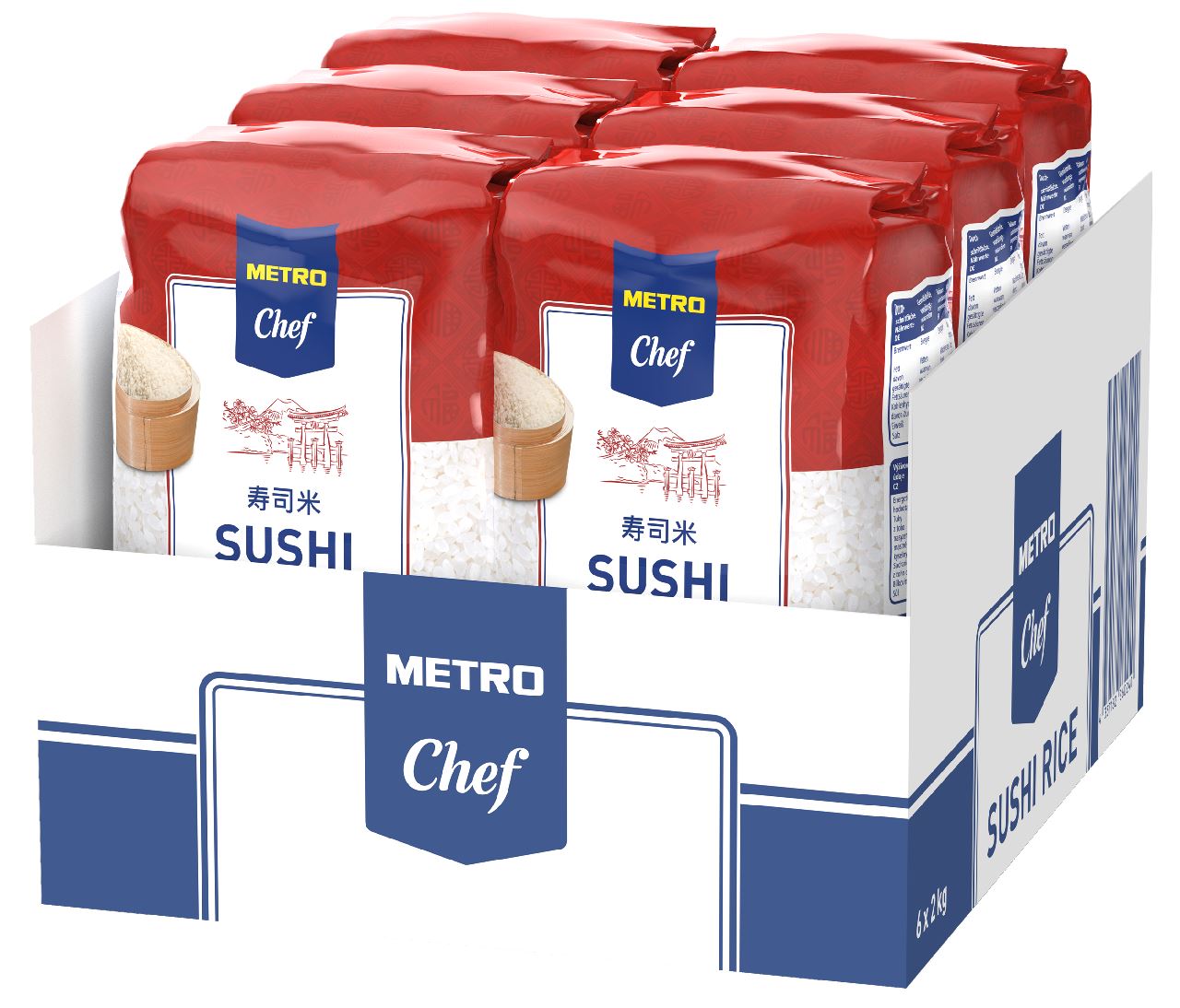 METRO Chef Sushi Rijst 6 x 2 kg