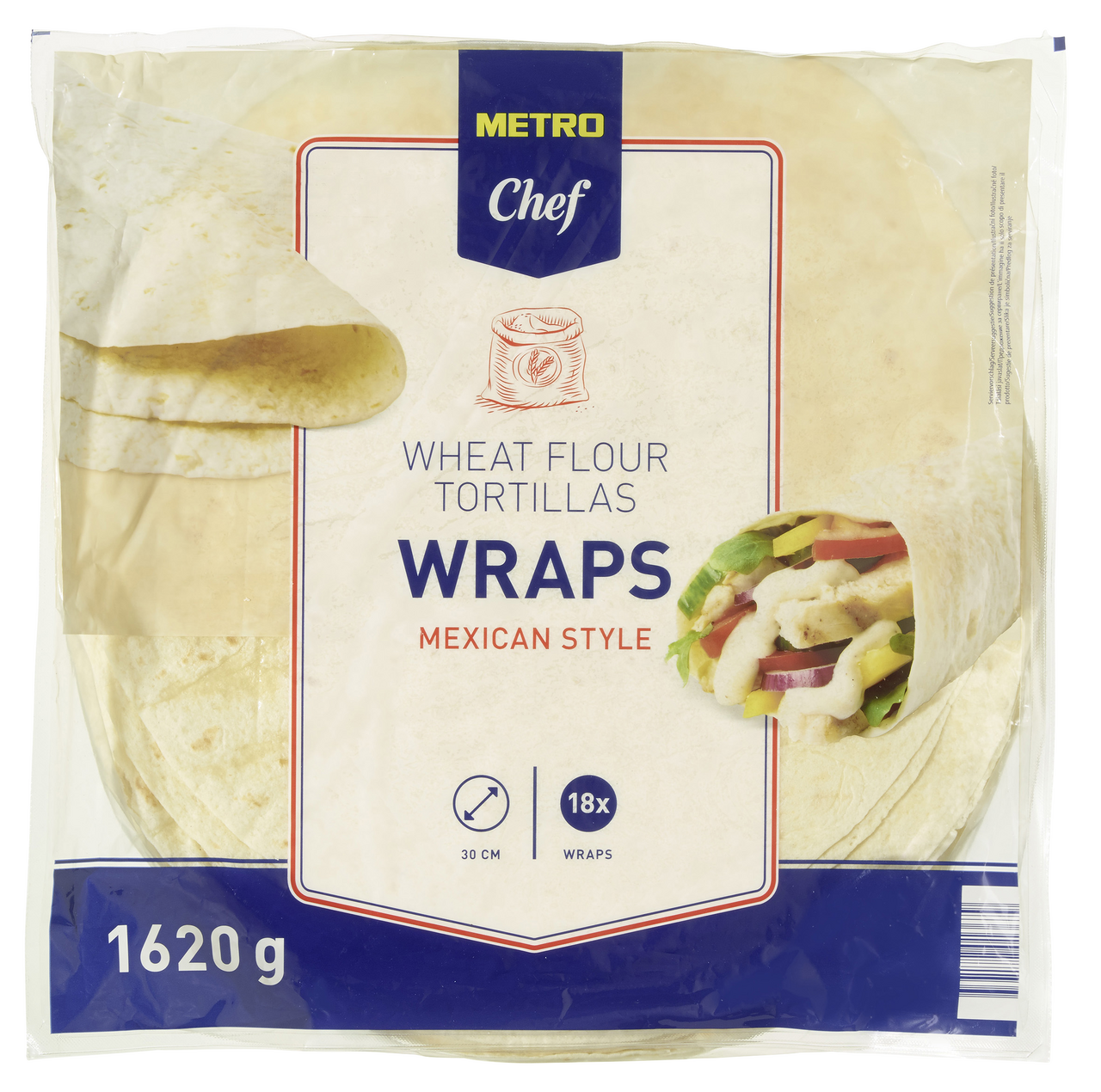 METRO Chef Tortillawrap 30 cm 18 stuks 1,62 kg