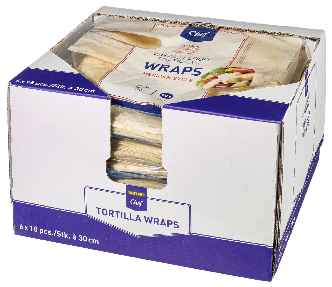 METRO Chef Tortillawrap 30 cm 18 stuks 6 x 1,62 kg