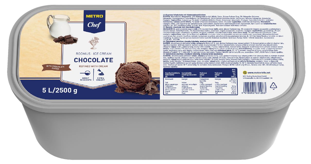 METRO Chef Roomijs Chocolade 4 x 5 l