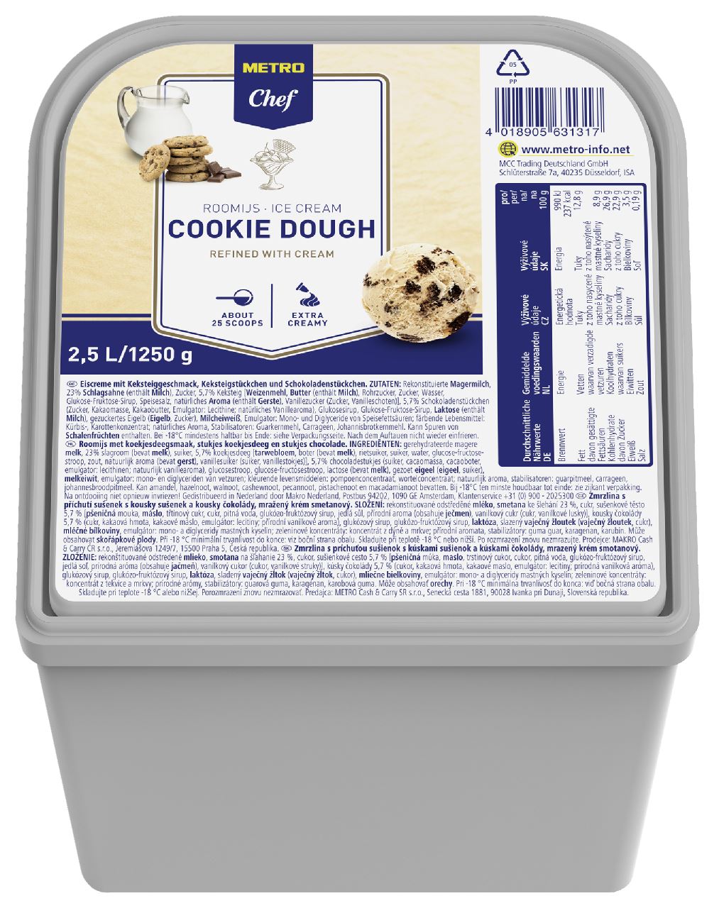 METRO Chef Roomijs Cookie Dough 2,5 l