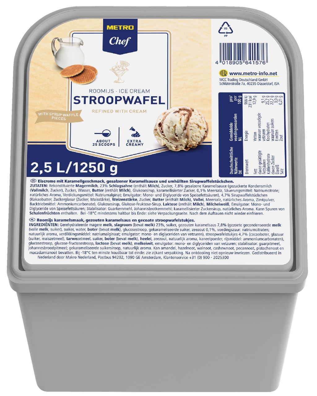 METRO Chef Roomijs Stroopwafel 2,5 l