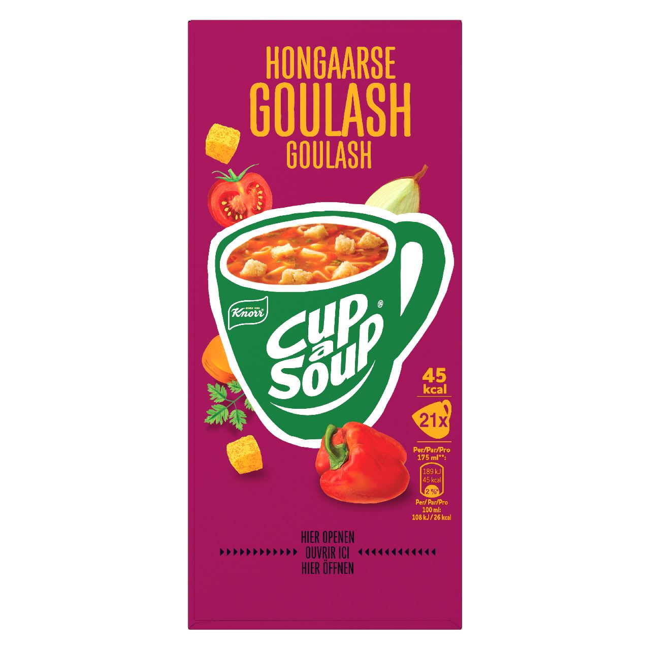 Knorr Cup-a-Soup Hongaarse Goulash 21 x 175 ml 336 g