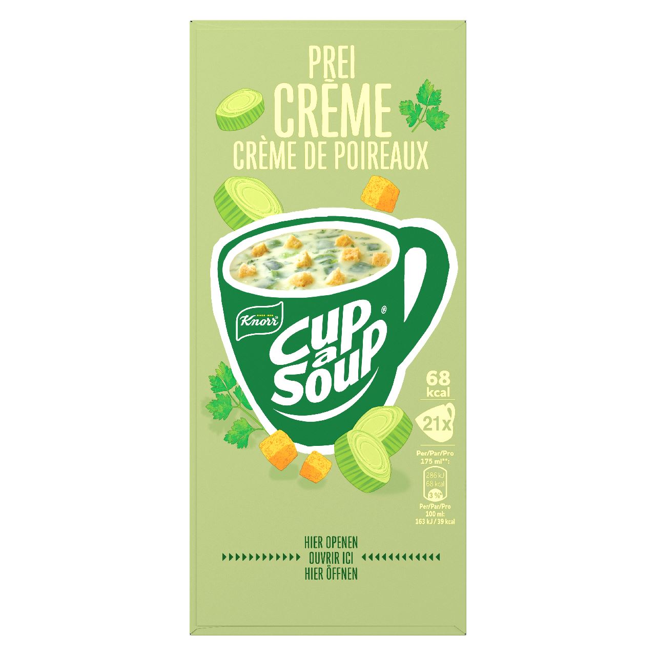 Knorr Cup-a-Soup Prei Crème 21 x 175 ml 336 g