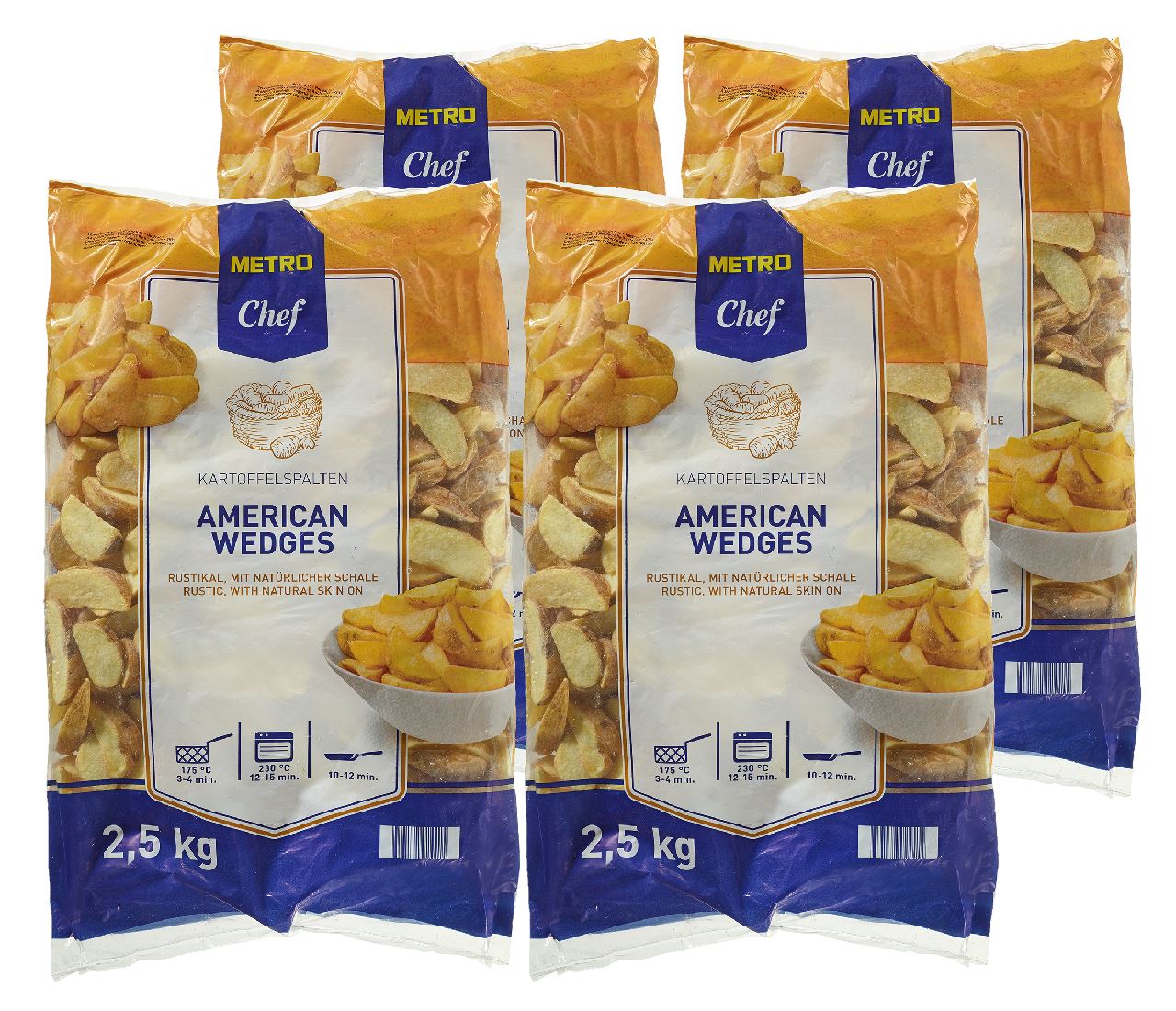METRO Chef American Wedges 4 x 2,5 kg