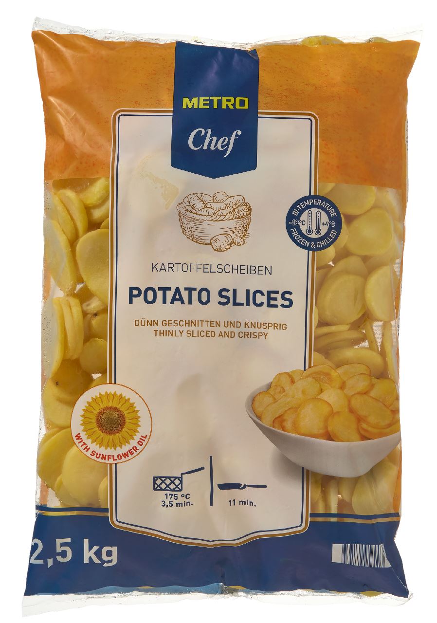 METRO Chef Aardappelschijfjes 4 x 2,5 kg