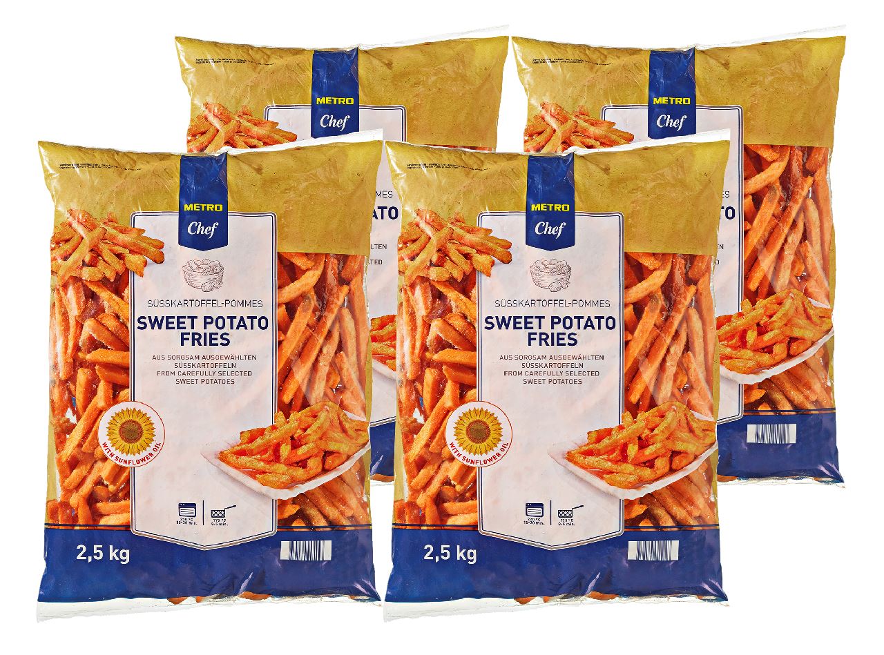 METRO Chef Zoete Aardappel Frites 4 x 2,5 kg