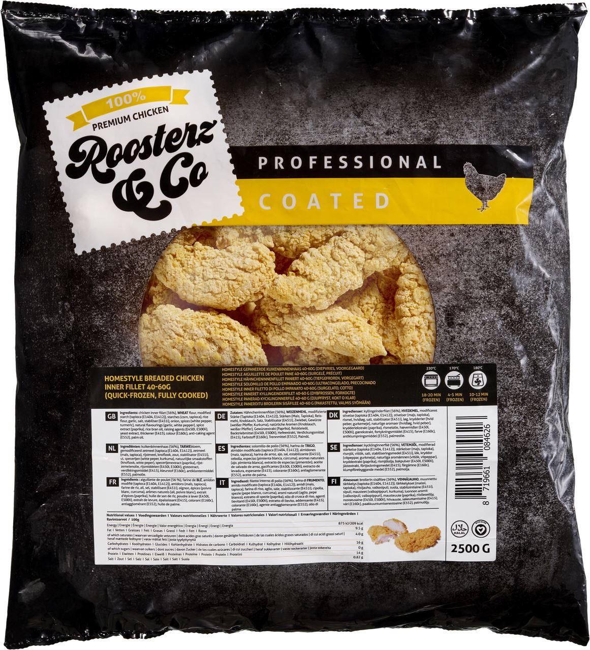 Roosterz & Co Chicken Tenders Homestyle 4 x 2,5 kg