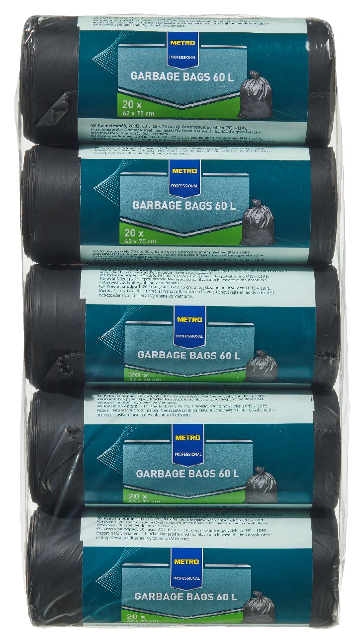 METRO PROFESSIONAL Vuilniszak 60 l 4 x 20 stuks