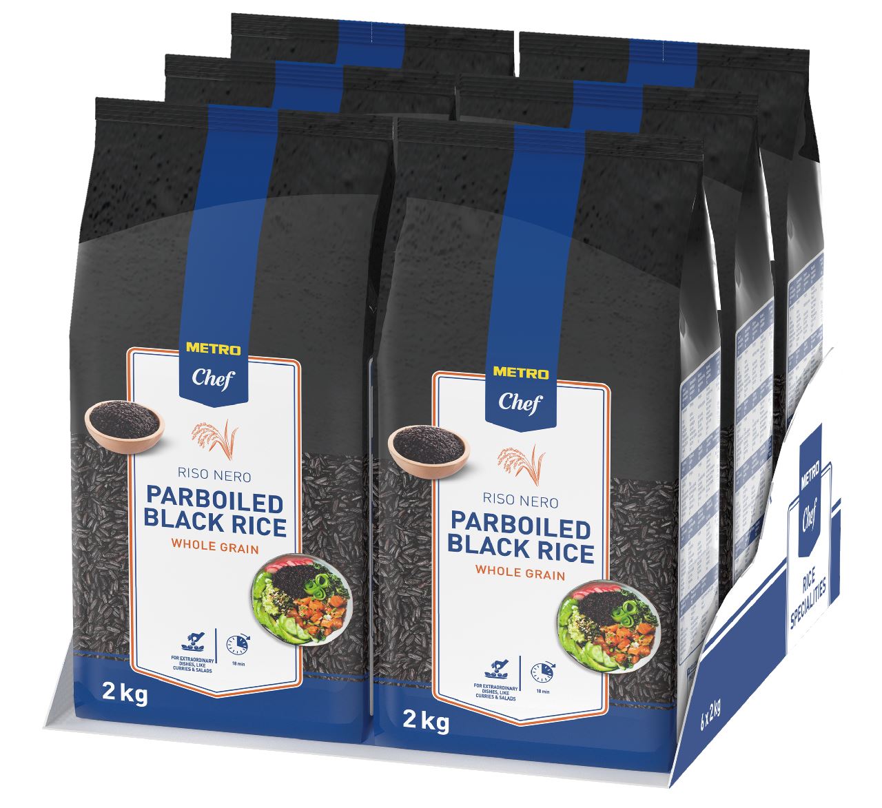 METRO Chef Black Parboiled Rijst 6 x 2 kg