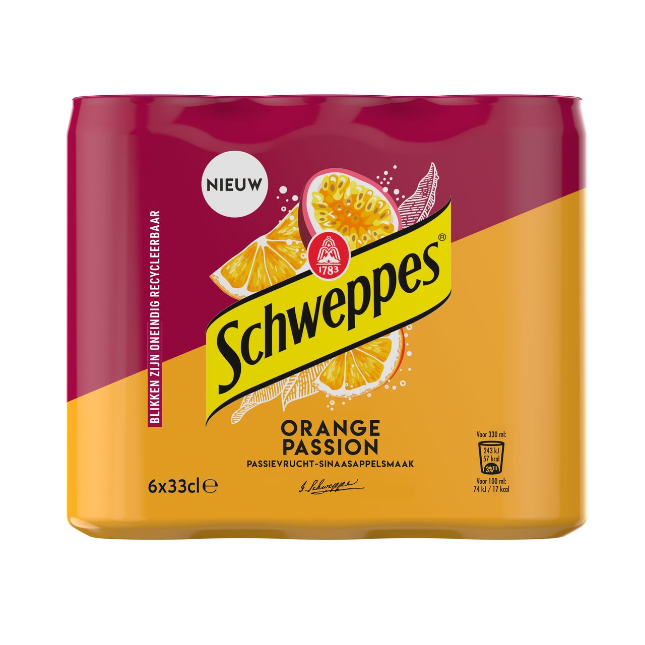 Schweppes Orange Passion blik 6 x 33 cl