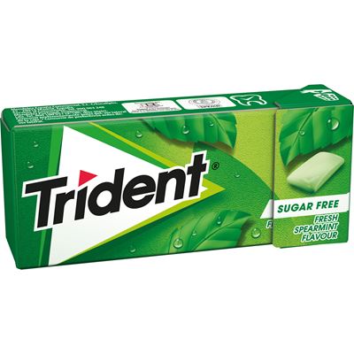 Pastilhas Elásticas Trident Fresh Spearmint 24 Unidades
