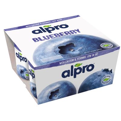 Iogurte Vegetal de Soja Alpro Mirtilo 4x125g