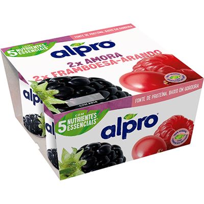 Iogurte Vegetal Alpro Yofu Framboesa e Amora 4x125g