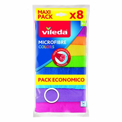 Panos de Microfibra Vileda Coloridos 8 un