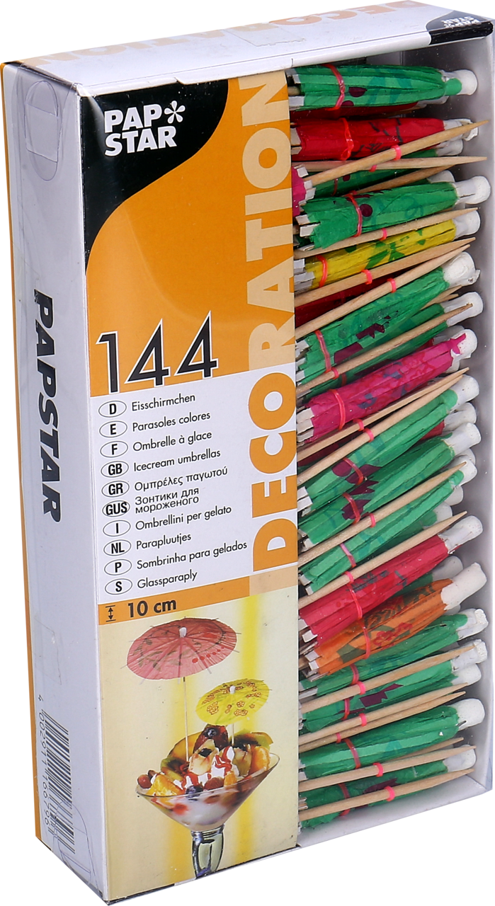 PURE Palitos Decoraçao Sombrinhas 10Cm X 144 Un