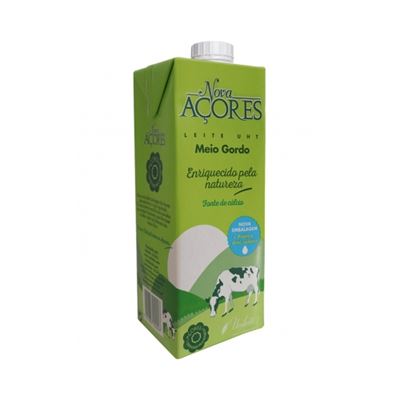 Leite UHT Meio-Gordo Nova Açores 6x1L