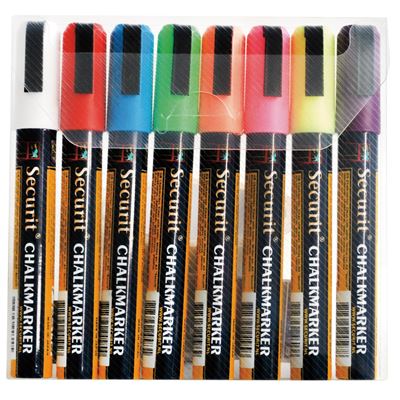 Marcadores Sortidos Securit 2-6mm (Pack 8)
