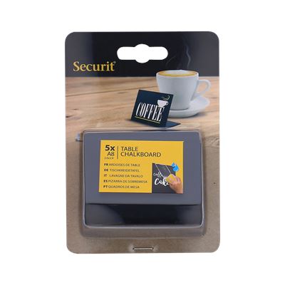 Securit Expositores em L Acrílico Preto A8 (Pack 5)