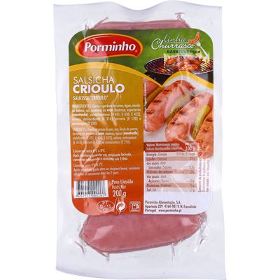 Salsichas Crioulas para Churrasco Porminho 200g