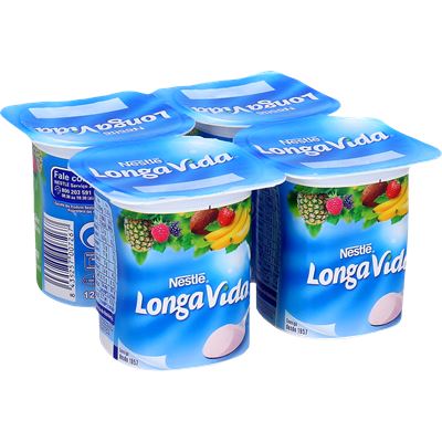Iogurte Aromas Tutti-Frutti Longa Vida 4x120g