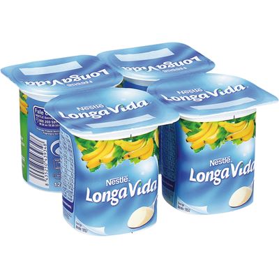 Iogurte Aromatizado Longa Vida Banana 4x120g