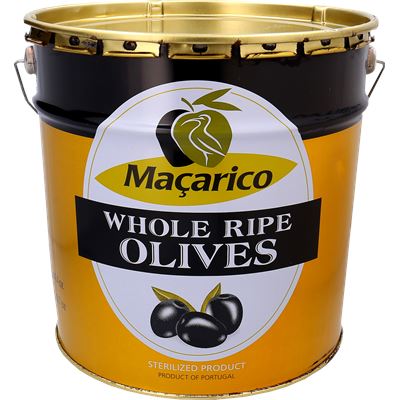 Azeitona Preta Macarico 321/350 Lata 10kg