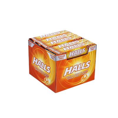 Rebuçados Halls Mel e Limão sem Açúcar Caixa 20 un