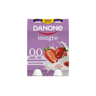 Iogurte Líquido Magro Danone Morango 4x155g
