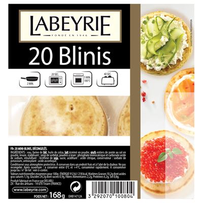 Mini Blinis Labeyrie 20un 168g