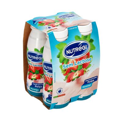 Iogurte Líquido Nutregi sem Lactose Morango 4x170g