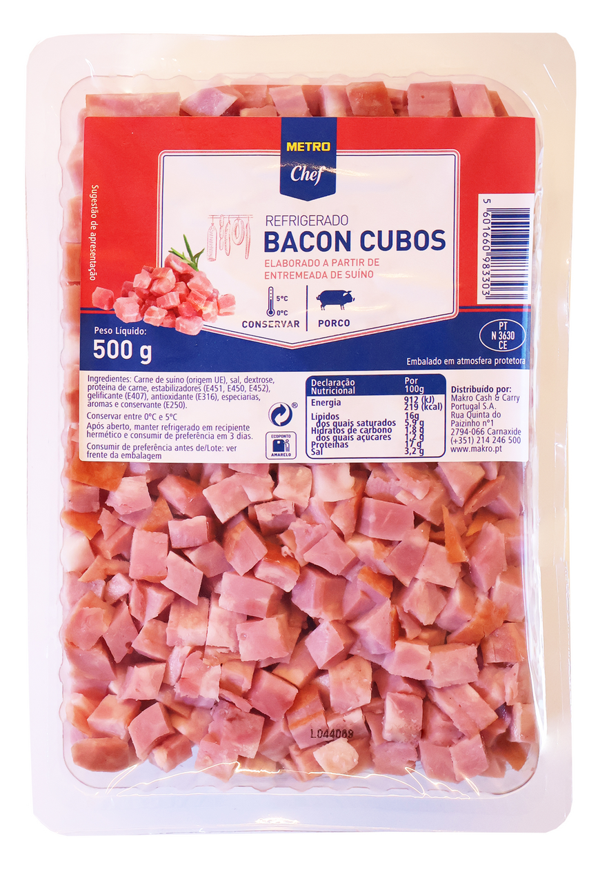 METRO Chef Bacon Cubos 500 G