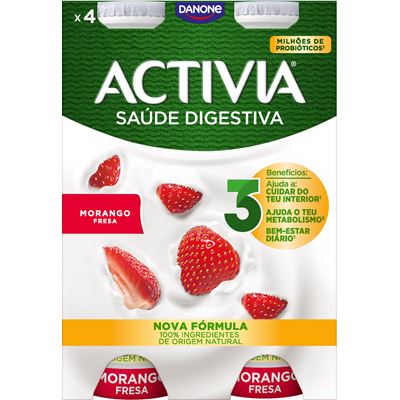 Iogurte Líquido Activia Morango 4x155g