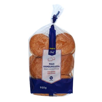 Pão Maxi para Hambúrguer com Sésamo METRO Chef 12un 900g